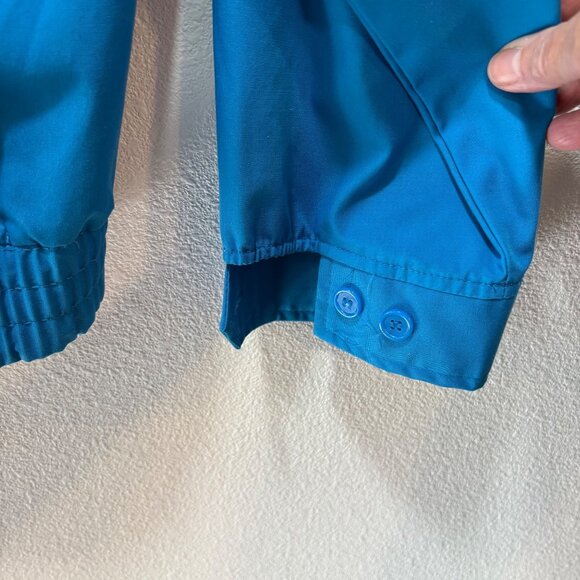 Mens Retro Blue Fairway Brand Jacket Large Full Zip Vented Vintage Lightweight - Picture 8 of 10